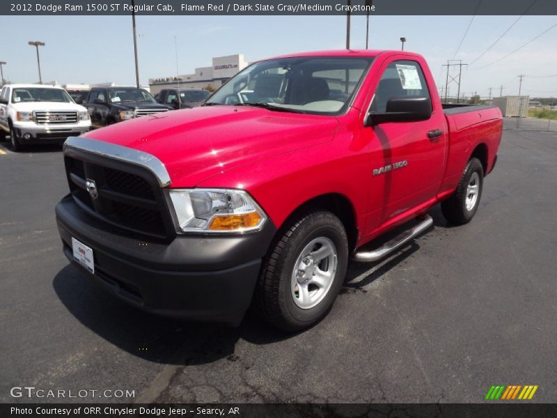 Flame Red / Dark Slate Gray/Medium Graystone 2012 Dodge Ram 1500 ST Regular Cab