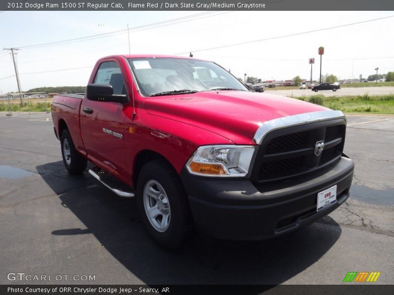 Flame Red / Dark Slate Gray/Medium Graystone 2012 Dodge Ram 1500 ST Regular Cab