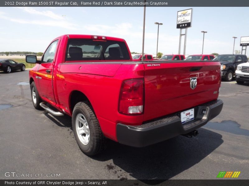 Flame Red / Dark Slate Gray/Medium Graystone 2012 Dodge Ram 1500 ST Regular Cab