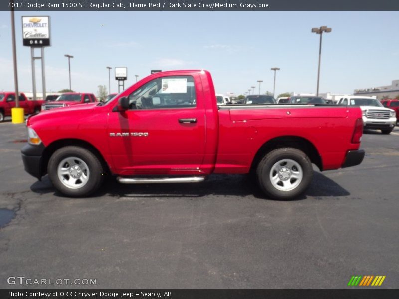 Flame Red / Dark Slate Gray/Medium Graystone 2012 Dodge Ram 1500 ST Regular Cab