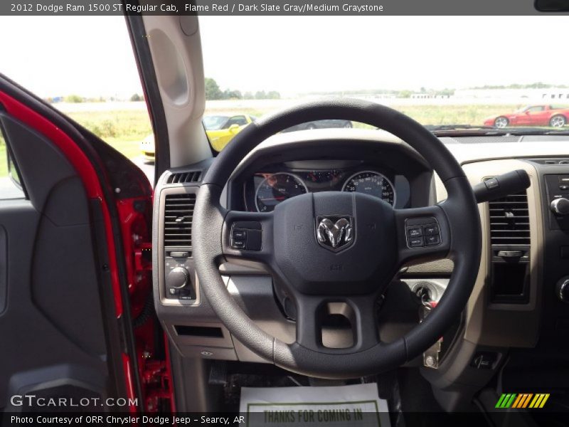 Flame Red / Dark Slate Gray/Medium Graystone 2012 Dodge Ram 1500 ST Regular Cab