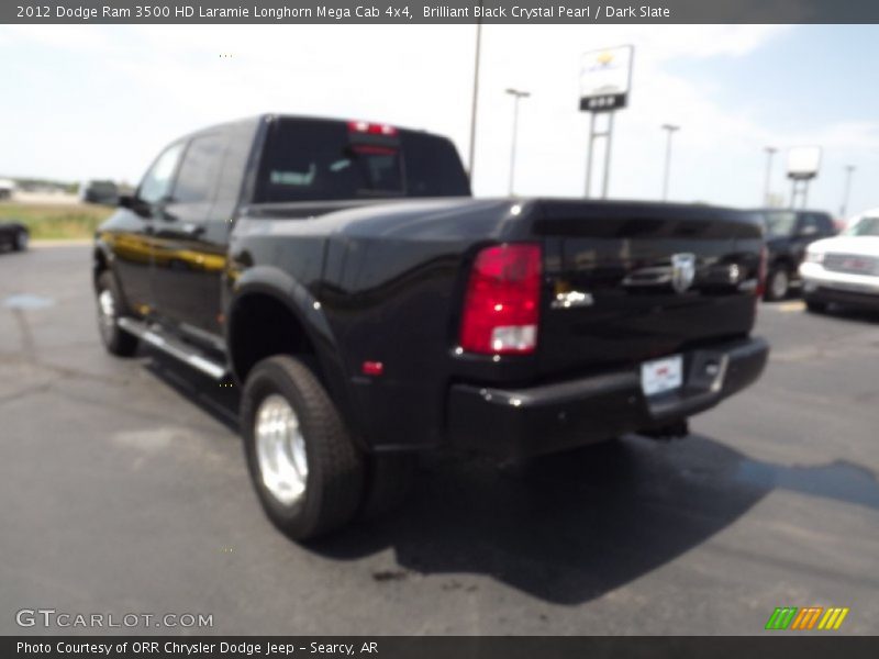 Brilliant Black Crystal Pearl / Dark Slate 2012 Dodge Ram 3500 HD Laramie Longhorn Mega Cab 4x4