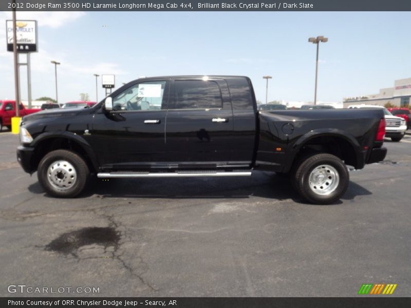  2012 Ram 3500 HD Laramie Longhorn Mega Cab 4x4 Brilliant Black Crystal Pearl
