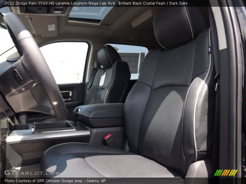  2012 Ram 3500 HD Laramie Longhorn Mega Cab 4x4 Dark Slate Interior