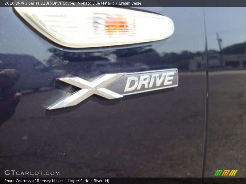 Monaco Blue Metallic / Cream Beige 2010 BMW 3 Series 328i xDrive Coupe