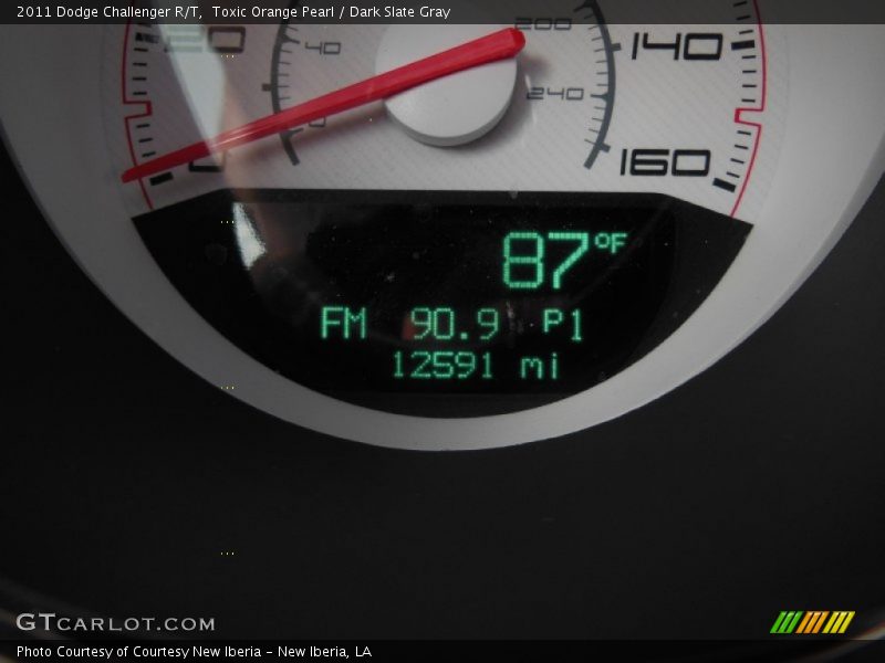Toxic Orange Pearl / Dark Slate Gray 2011 Dodge Challenger R/T