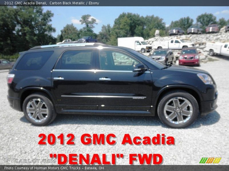 Carbon Black Metallic / Ebony 2012 GMC Acadia Denali