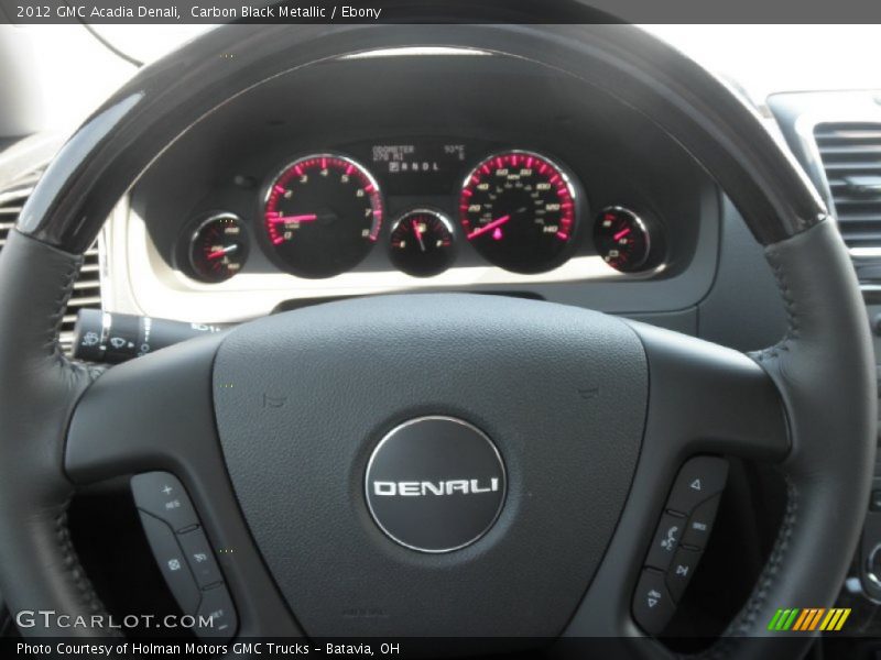 Carbon Black Metallic / Ebony 2012 GMC Acadia Denali