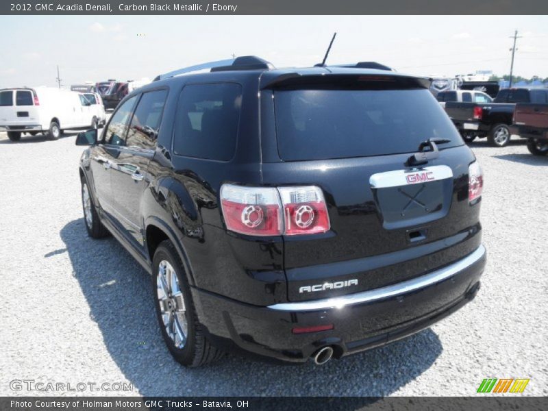 Carbon Black Metallic / Ebony 2012 GMC Acadia Denali