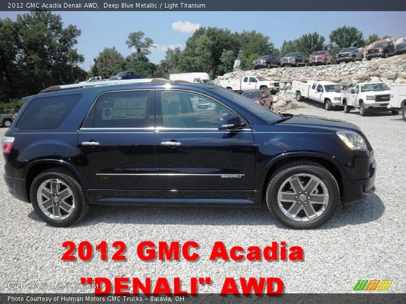 Deep Blue Metallic / Light Titanium 2012 GMC Acadia Denali AWD