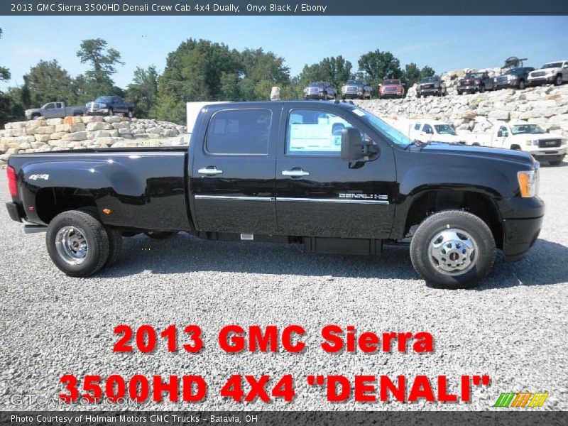 Onyx Black / Ebony 2013 GMC Sierra 3500HD Denali Crew Cab 4x4 Dually