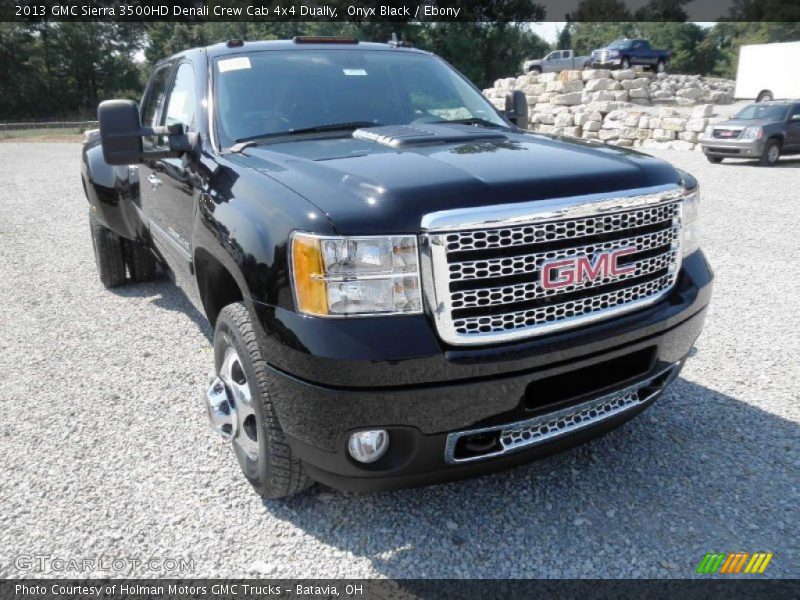 Onyx Black / Ebony 2013 GMC Sierra 3500HD Denali Crew Cab 4x4 Dually