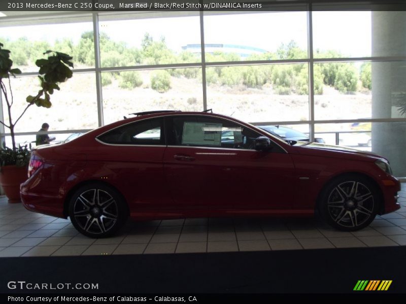 Mars Red / Black/Red Stitch w/DINAMICA Inserts 2013 Mercedes-Benz C 250 Coupe