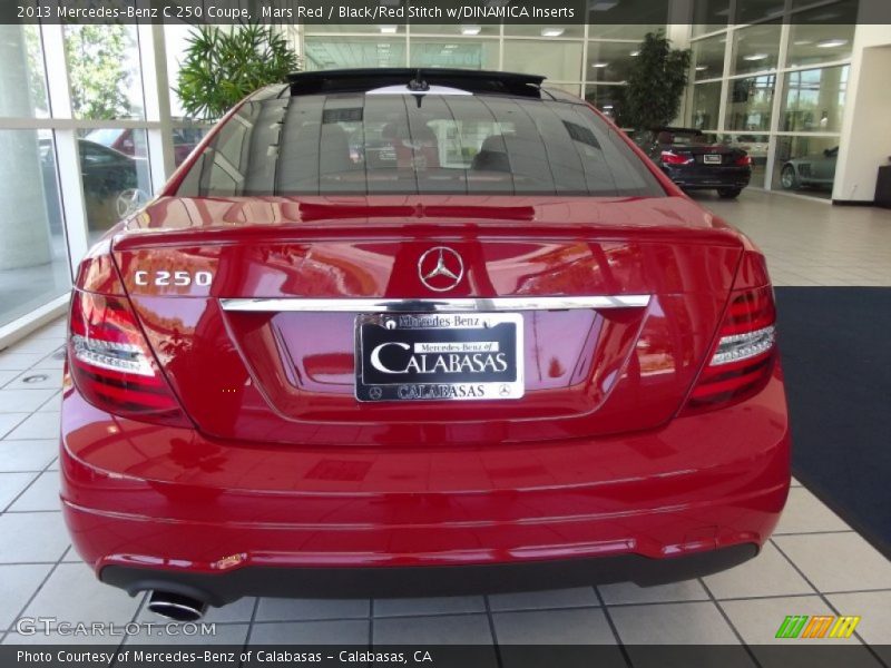 Mars Red / Black/Red Stitch w/DINAMICA Inserts 2013 Mercedes-Benz C 250 Coupe