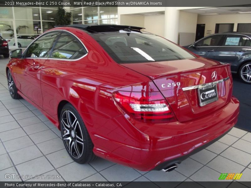 Mars Red / Black/Red Stitch w/DINAMICA Inserts 2013 Mercedes-Benz C 250 Coupe
