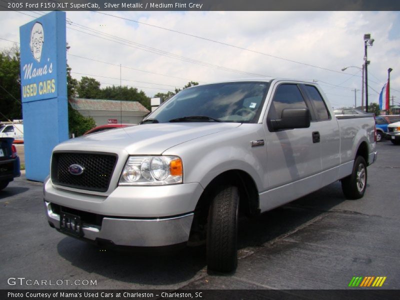 Silver Metallic / Medium Flint Grey 2005 Ford F150 XLT SuperCab