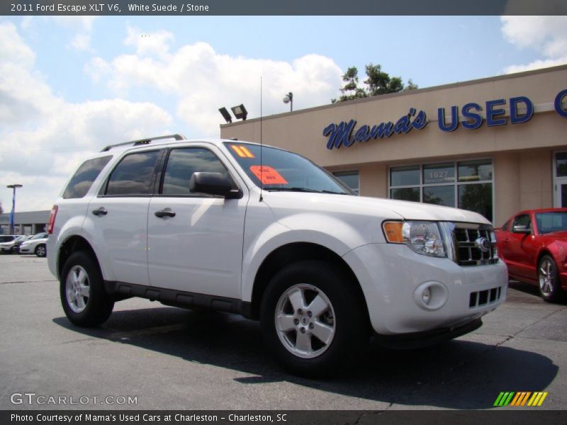 White Suede / Stone 2011 Ford Escape XLT V6