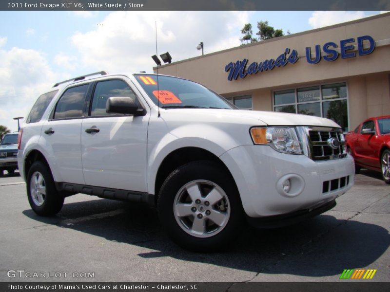 White Suede / Stone 2011 Ford Escape XLT V6