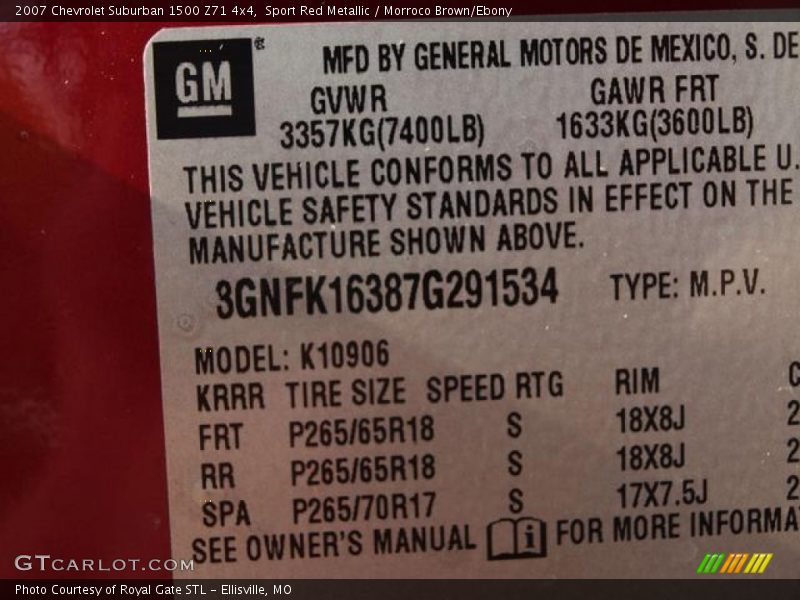Sport Red Metallic / Morroco Brown/Ebony 2007 Chevrolet Suburban 1500 Z71 4x4