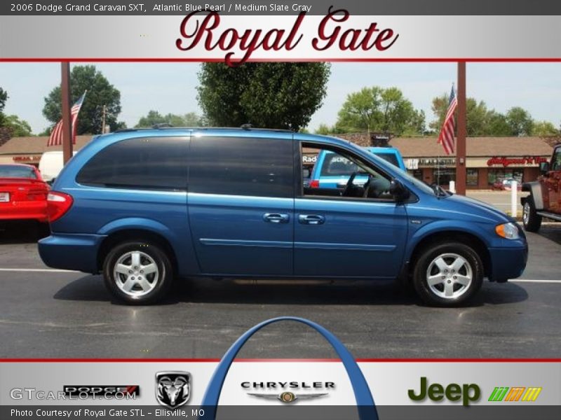 Atlantic Blue Pearl / Medium Slate Gray 2006 Dodge Grand Caravan SXT