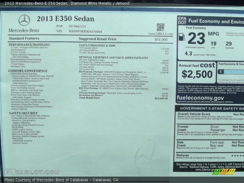 Diamond White Metallic / Almond 2013 Mercedes-Benz E 350 Sedan