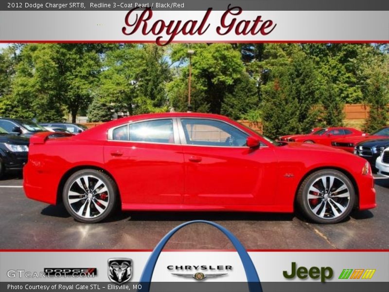 Redline 3-Coat Pearl / Black/Red 2012 Dodge Charger SRT8
