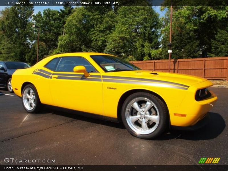 Stinger Yellow / Dark Slate Gray 2012 Dodge Challenger R/T Classic