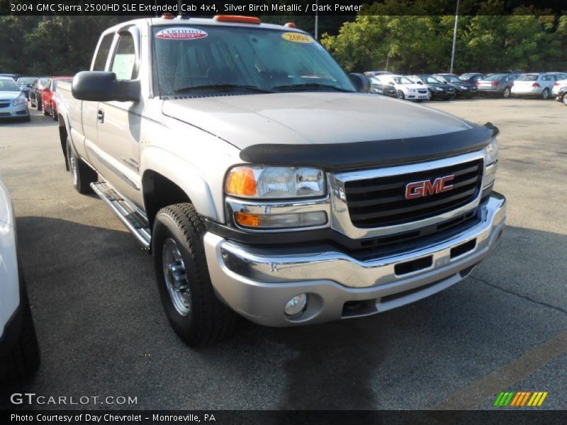 Silver Birch Metallic / Dark Pewter 2004 GMC Sierra 2500HD SLE Extended Cab 4x4