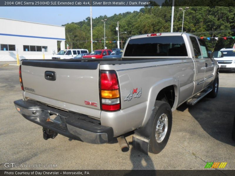 Silver Birch Metallic / Dark Pewter 2004 GMC Sierra 2500HD SLE Extended Cab 4x4