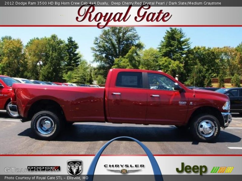 Deep Cherry Red Crystal Pearl / Dark Slate/Medium Graystone 2012 Dodge Ram 3500 HD Big Horn Crew Cab 4x4 Dually