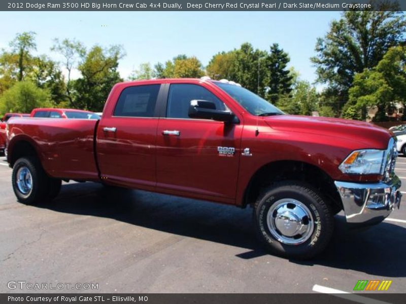 Deep Cherry Red Crystal Pearl / Dark Slate/Medium Graystone 2012 Dodge Ram 3500 HD Big Horn Crew Cab 4x4 Dually