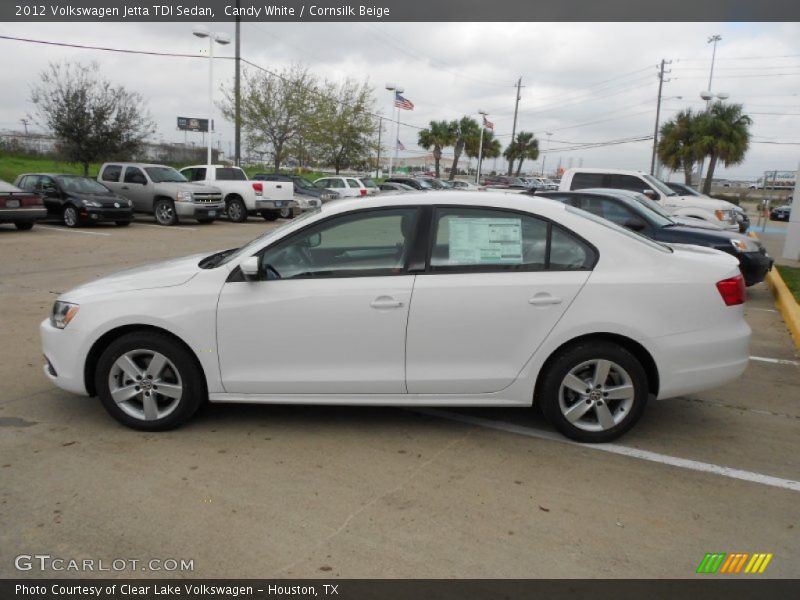 Candy White / Cornsilk Beige 2012 Volkswagen Jetta TDI Sedan