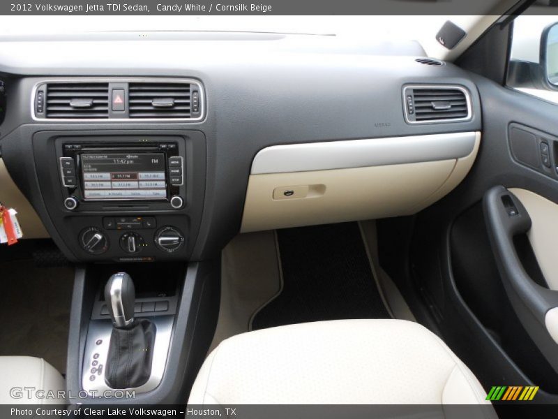 Candy White / Cornsilk Beige 2012 Volkswagen Jetta TDI Sedan