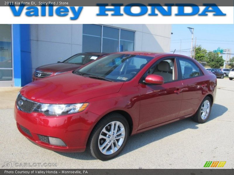 Spicy Red / Stone 2011 Kia Forte EX