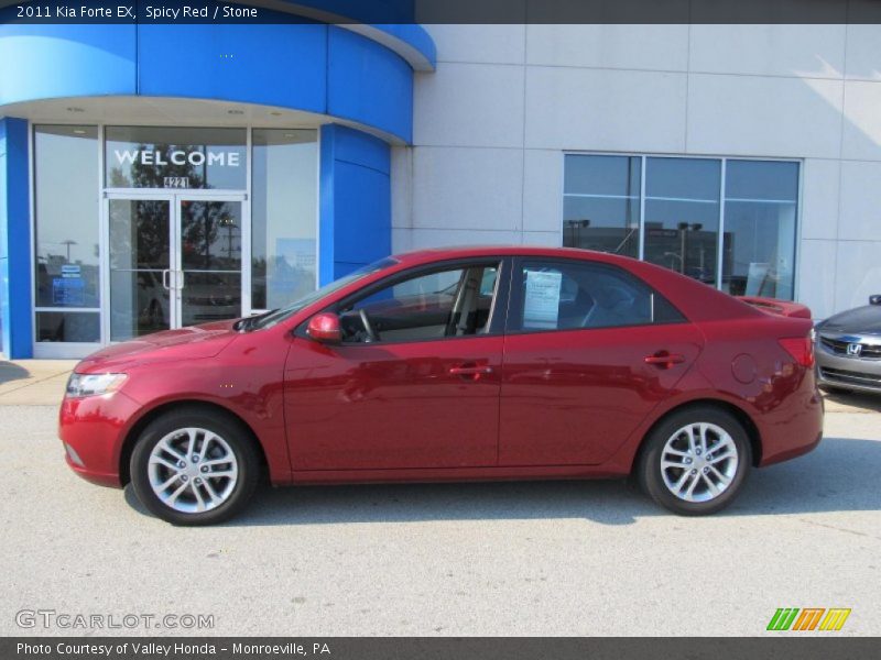 Spicy Red / Stone 2011 Kia Forte EX