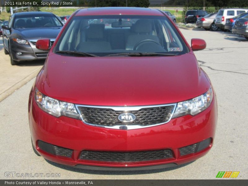 Spicy Red / Stone 2011 Kia Forte EX