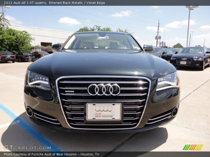 Emerald Black Metallic / Velvet Beige 2013 Audi A8 3.0T quattro