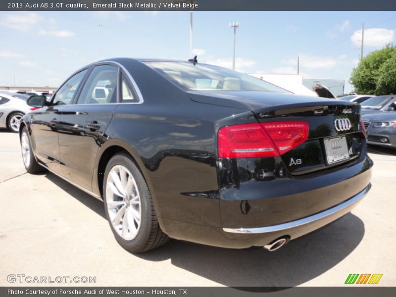 Emerald Black Metallic / Velvet Beige 2013 Audi A8 3.0T quattro