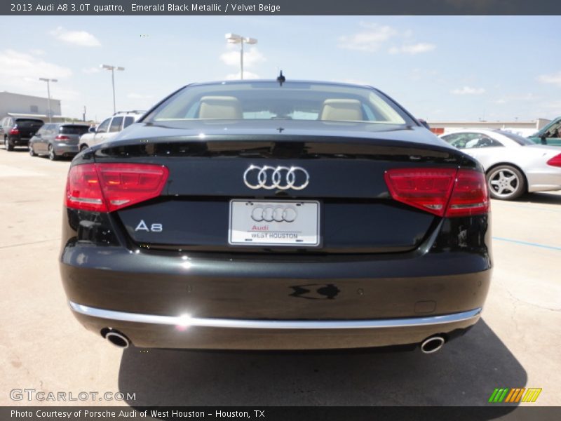 Emerald Black Metallic / Velvet Beige 2013 Audi A8 3.0T quattro