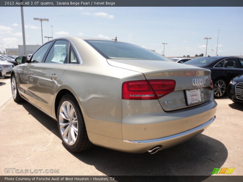 Savana Beige Pearl / Velvet Beige 2013 Audi A8 3.0T quattro