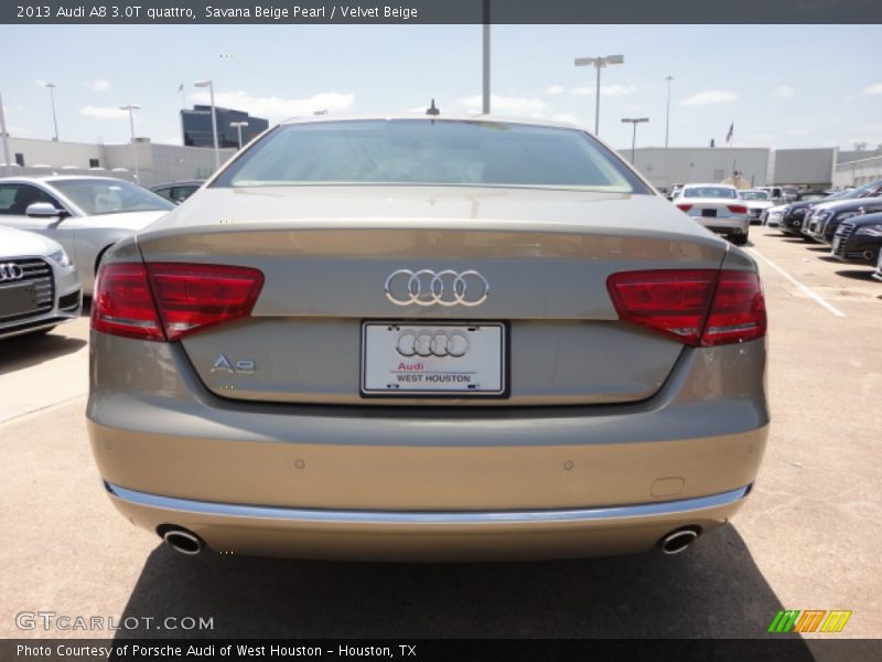 Savana Beige Pearl / Velvet Beige 2013 Audi A8 3.0T quattro