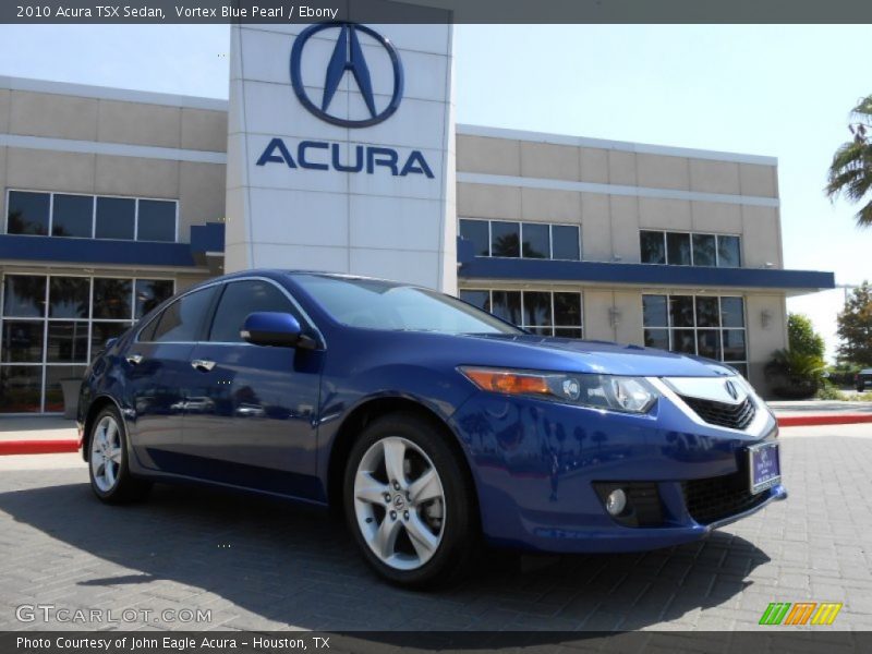 Vortex Blue Pearl / Ebony 2010 Acura TSX Sedan