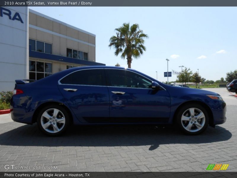 Vortex Blue Pearl / Ebony 2010 Acura TSX Sedan