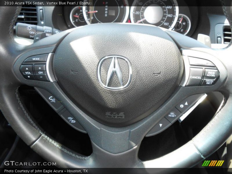 Vortex Blue Pearl / Ebony 2010 Acura TSX Sedan