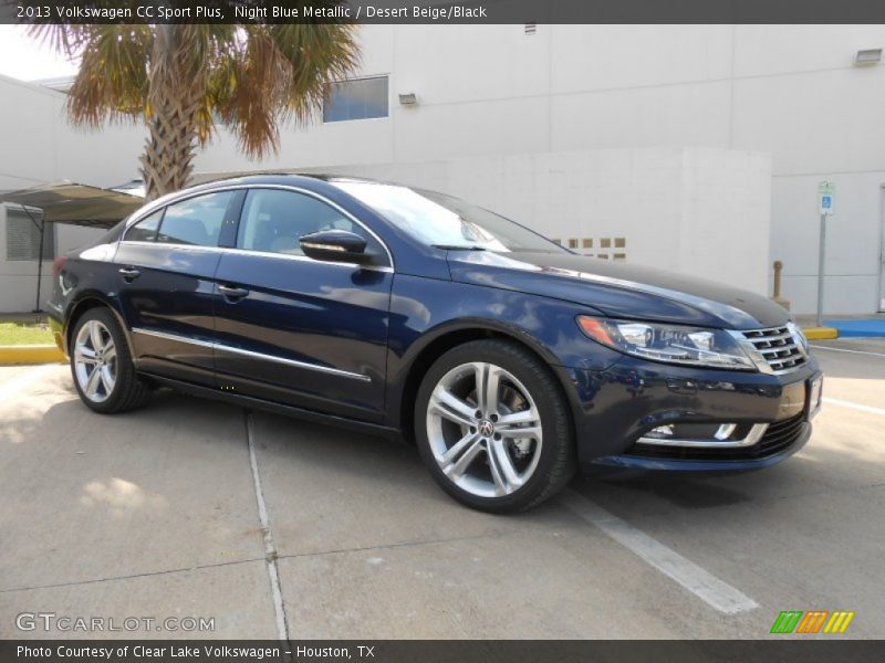 Night Blue Metallic / Desert Beige/Black 2013 Volkswagen CC Sport Plus