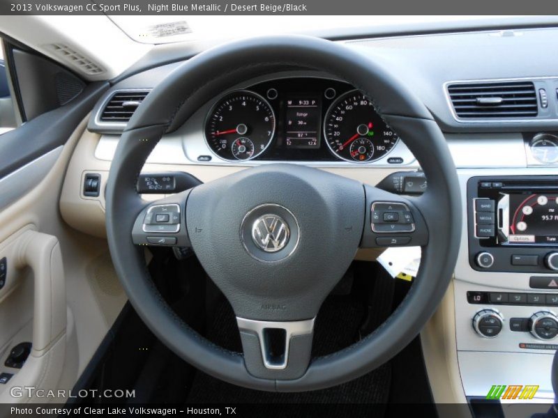 Night Blue Metallic / Desert Beige/Black 2013 Volkswagen CC Sport Plus
