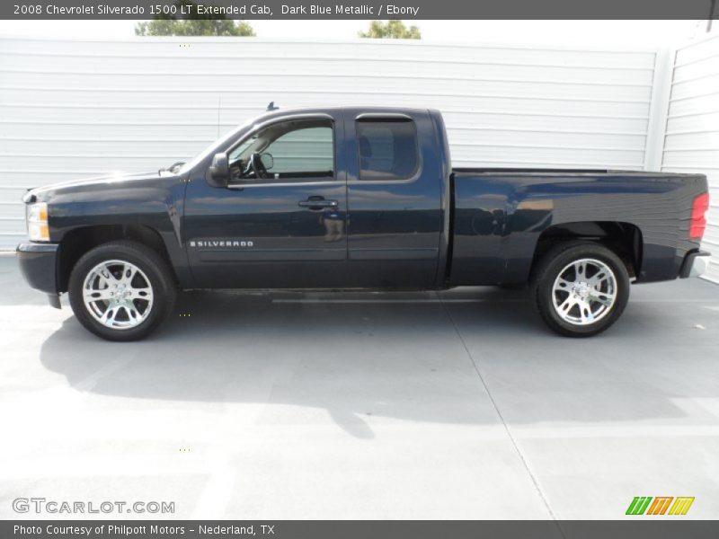 Dark Blue Metallic / Ebony 2008 Chevrolet Silverado 1500 LT Extended Cab