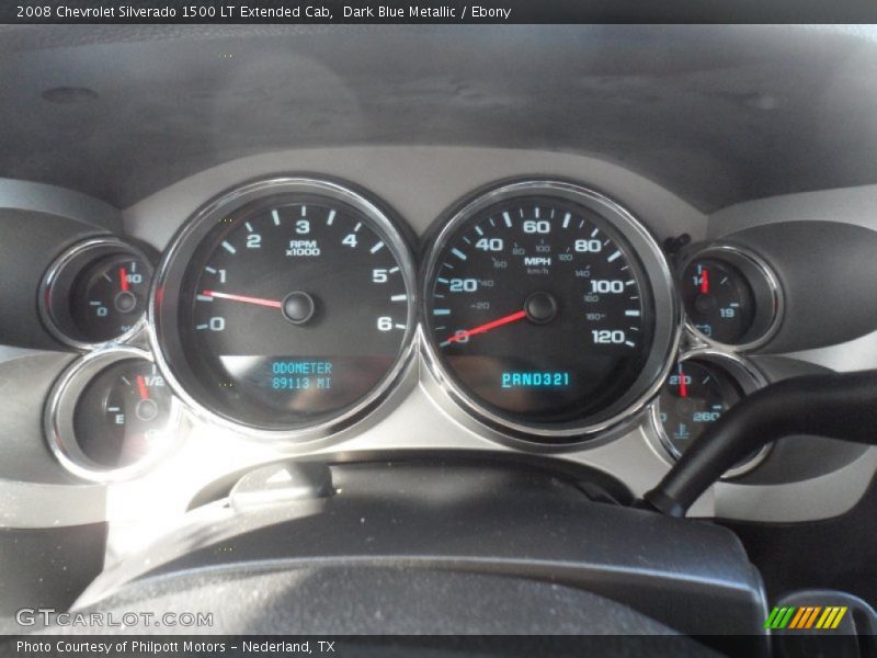 Dark Blue Metallic / Ebony 2008 Chevrolet Silverado 1500 LT Extended Cab
