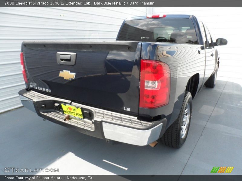 Dark Blue Metallic / Dark Titanium 2008 Chevrolet Silverado 1500 LS Extended Cab