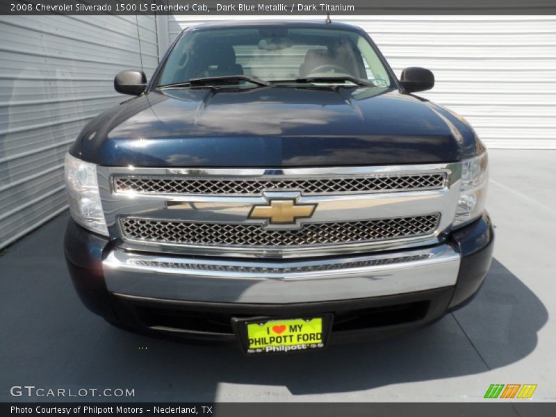 Dark Blue Metallic / Dark Titanium 2008 Chevrolet Silverado 1500 LS Extended Cab